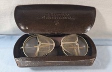 Antique Vintage American Optical Safety Glasses Web,Metal Case picture