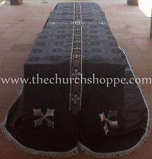 New Black Funeral Pall Size - 8'x12' Lined Catholic Requiem mass ,Funeral Pall picture