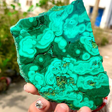 232G  Natural glossy Malachite transparent cluster rough mineral sample picture