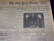 1951 FEB 16 NEW YORK TIMES - U. S .TO SEND 100,000 TROOPS TO EUROPE - NT 2038 picture