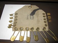 22 VTG BRASS Safety Pins Key Laundry Horse Blanket NUMBERED 10 W/ KEEPER BUFFALO picture