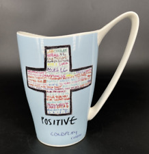 COLDPLAY Positive Whatever It Takes Coffee Mug Cup Blue Churchill picture