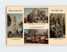 Postcard Famous Churches of New York City New York USA picture