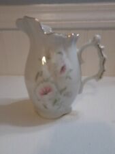 Vintage Winrose Collection Porcelain Tea Pitcher White Pink picture