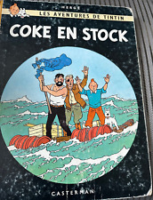 Les Aventures de Tintin Coke en Stock 1st French 1958 Casterman DJ ABE picture