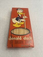 Rare & Vintage Box of Donald Duck Straws ~ Circa 1950's ~ picture