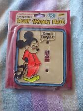Mickey Mouse Vintage Disney  Light Switch Plate Cover, Dont Forget, New, Glows picture