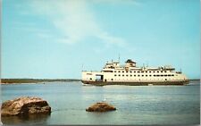 Steamer Nantucket Leaving Woods Hole, Massachusetts - Vintage Chrome Postcard picture