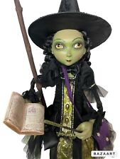 Katherine's Collection Halloween Witch 30” Doll Retired Spell Book Broom NWT picture