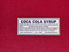 1930's, Coca-Cola, "Un-Used", SYRUP Bottle Label (Scarce / Vintage) "Cocaine" picture