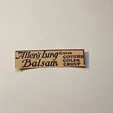 Allen's Lung Balsam Cures Coughs Colds Croup 1906 Minneapolis Ad 5AL1-S11 picture