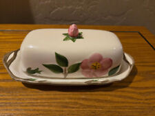 Franciscan Desert Rose Butter Dish with Rose Bud Finial Top picture