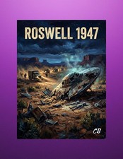 Roswell 1947 UFO Crash | ACEO Art Card | UAP Case | Alien Bodies Folk Art picture