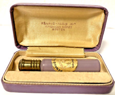 Antique 1920s  Renaud Paris 1817 Orchid Perfume Bottle, Opaque Purple w/ Case picture