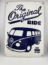 Extremely Rare Vintage Original VW Camper Porcelain The Original Ride Sign picture