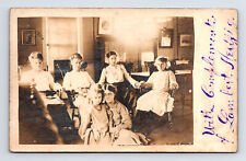 c1906 RPPC Photo Postcard Several Young Women Girls Posted New London OH Ohio picture