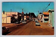 Ilwaco WA-Washington, Street View Of Town, Advertising Souvenir Vintage Postcard picture