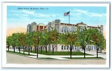 c1940's High School Building McAlester Oklahoma OK Unposted Vintage Postcard picture