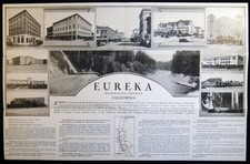 1929 EUREKA HUMBOLDT COUNTY CALIFORNIA ILLUSTRATED DEMOGRAPHICS PROMOTION picture