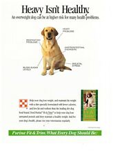 Purina Fit and Trim Heavy Isnt Healthy 1994 Vintage Print Advertisement picture