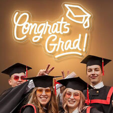 Dimmable Congrats Grad Neon Sign For Party Room Campus Dorm Wall Decor Gift picture