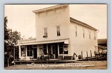 Scotts MI-Michigan RPPC: Post Office & Thompson General Store, Vintage Postcard picture