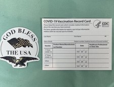COVID-19 CDC Vaccination Blank Card Collector Use Only WITH TRACKING picture