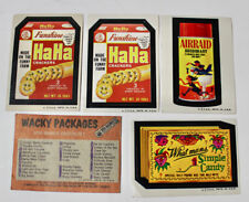 Wacky Packages 5th series vintage lot of 5 1973/4 picture