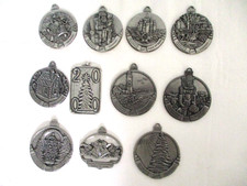 Lot of 11 Taste of Home & Country Pewter Christmas Ornaments 1996-2006 picture