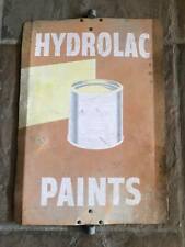VINTAGE HYDROLAC PAINTS DOUBLE SIDED METAL SIGN 1960s picture