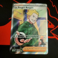 Lt. Surge's Bargain Mega Evolution 170/132 Ultra Rare Full Art Near Mint picture