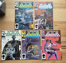Punisher Limited #1, 2, 3, 4, 5 (1986) 1st Mini Series, (piece out back cvr #1) picture