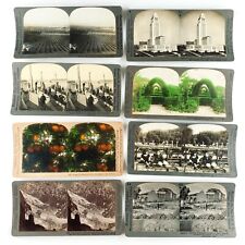California Stereoview Lot of 8 Antique Stereoscopic Photo Starter Set C1729 picture
