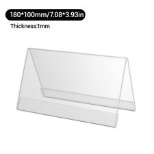 10-100X Acrylic Desk Nameplate Holders Transparent Name Tent Holders For Meeting picture