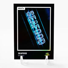 SEAFOOD Neon Sign Holographic Card 2023 GleeBeeCo Holo Fun #SFNN picture
