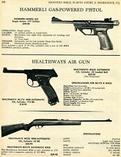1969 Print Ad of Hammerli 452 Pellet Gun, Healthways MX175 ML175 BB Gun picture