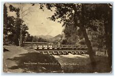 1917 Head Gates Traveler River Road Man Bridge Canal Del Norte Colorado Postcard picture