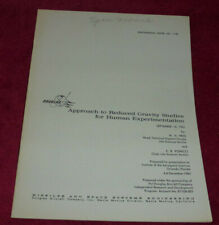 1961 Douglas Approach Reduced Gravity Studies Human Experimentation Booklet  picture