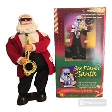 Vintage 2000 Gemmy Saxophone Musical Playing Santa Dances Works SEE DETAILS picture