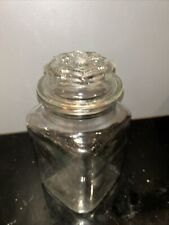 Anchor Hocking USA American Glass Apothecary DecorStorage Jar Starburst Lid Seal picture