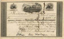 Baltimore and Ohio Rail Road Co. signed by Thomas Swann - Stock Certificate - Au picture