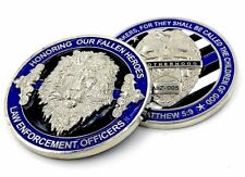 Thin Blue Line Police LEO Honoring Our Fallen Heroes Tribute ChallengeCoin picture