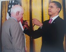 Wendell Berry Signed photo with Pres. Obama receiving National Humanities Medal picture