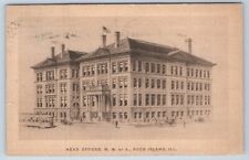 Postcard Head Offices MW of A Rock Island Illinois 1908 picture