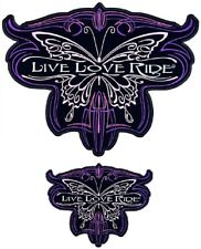Metallic Butterfly Live Love Ride Back Patch |2PC SET - 10