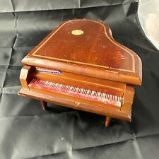 Funky Vintage Lefton Christopher Collecion Mini Wood Grand Piano Music Box Works picture