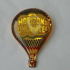Horizons Unlimited Hot Air Balloon Lapel Hat Pin Motorcycle Travelers Assistance picture