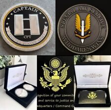 2pcs Army Rank Captain O-3 And Military Special Air Sevice CHALLENGE COINS picture