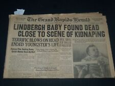 1932 MAY 13 GRAND RAPIDS HERALD NEWSPAPER - LINDBERGH - GERALD FORD - NP 3684 picture
