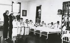 Photo c1950 New Jersey Troop 35 Boy Scouts Salute Flag Hospital Polio Epidemic picture